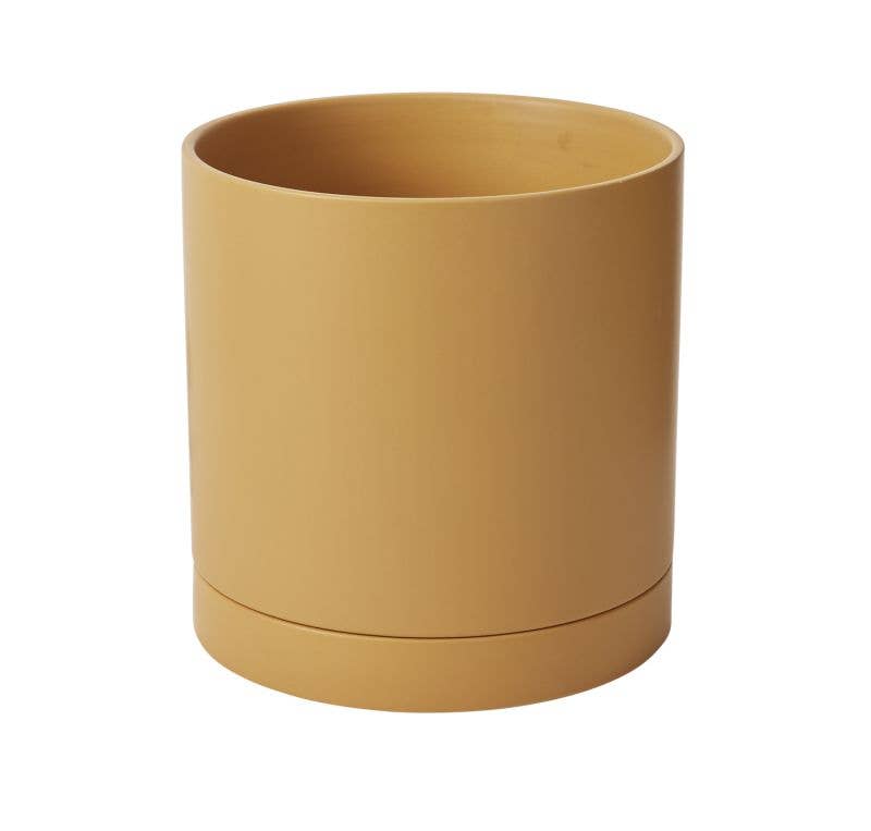 Romey Pot and Saucer: 4.75" Pot / White