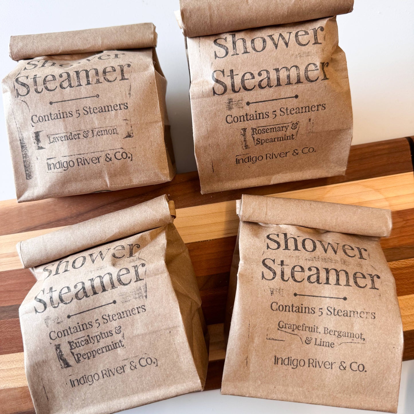 Shower Steamers -5 packs: Eucalyptus & Peppermint / 5 Pack Kraft Paper