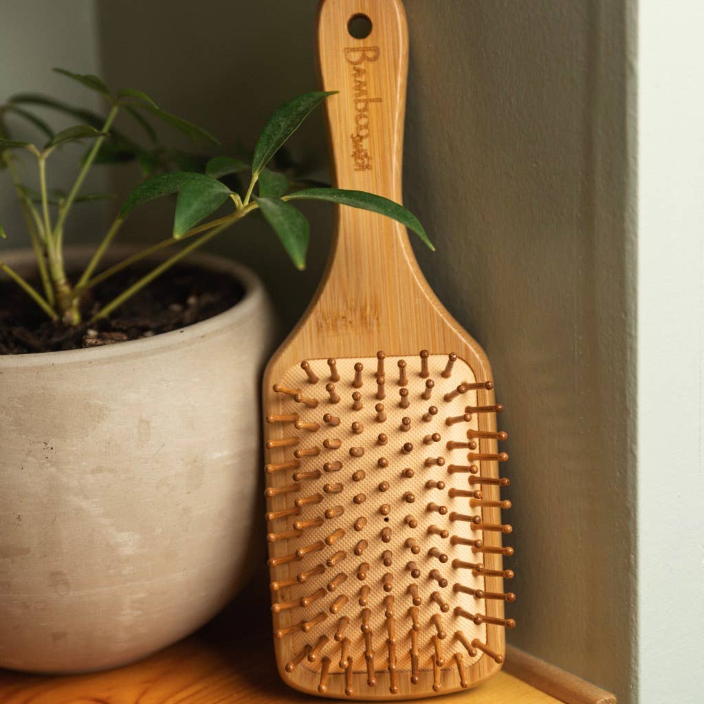 Bamboo Paddle Hairbrush - Square | Fall Bestseller