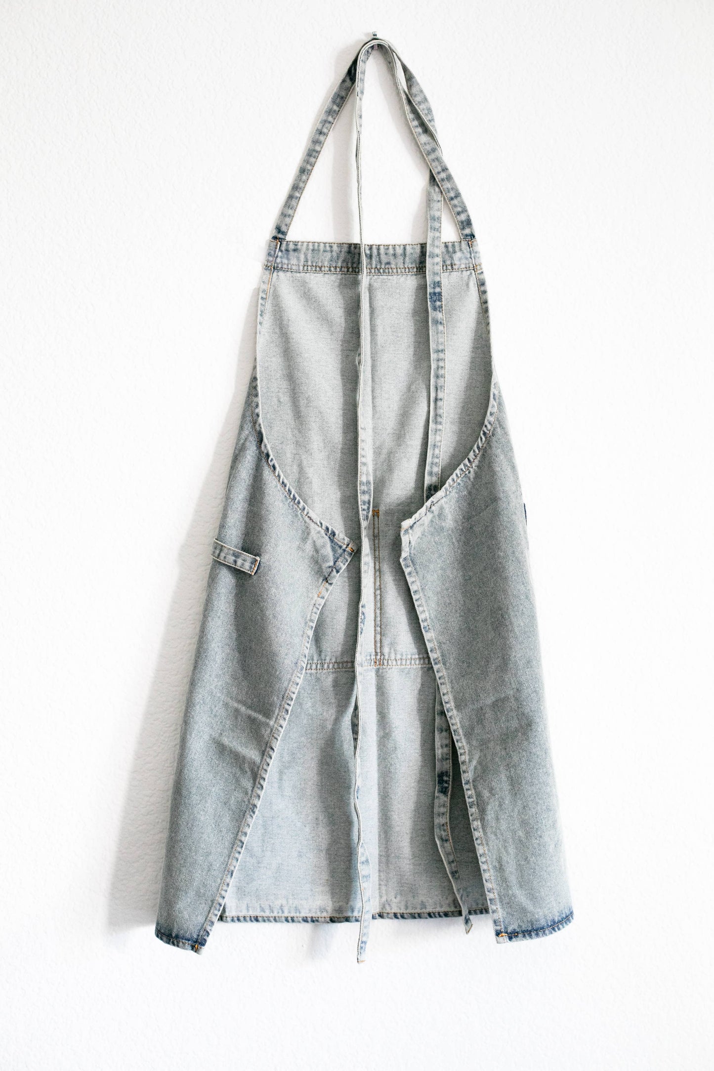 Washed Denim Apron: Dark Blue