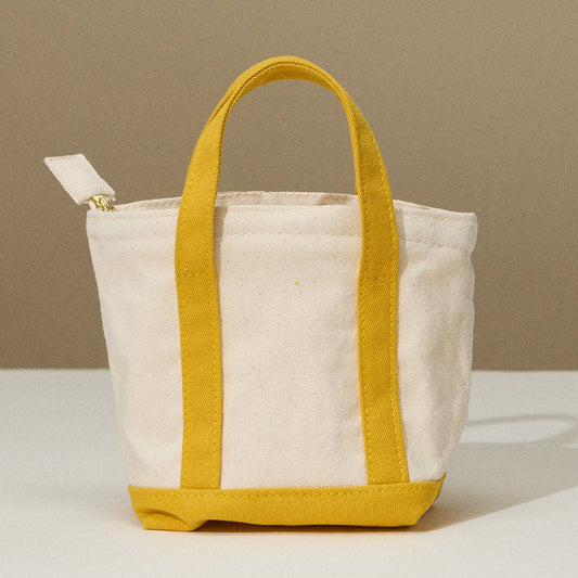 EcoCharm Cotton Everywhere-Carry Canvas Bag – Mini Size: Mustard / One size / 5DG78050