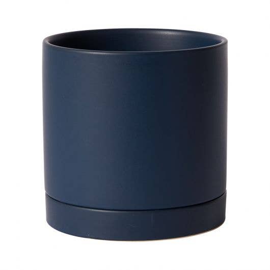 Romey Pot and Saucer: 4.75" Pot / Black