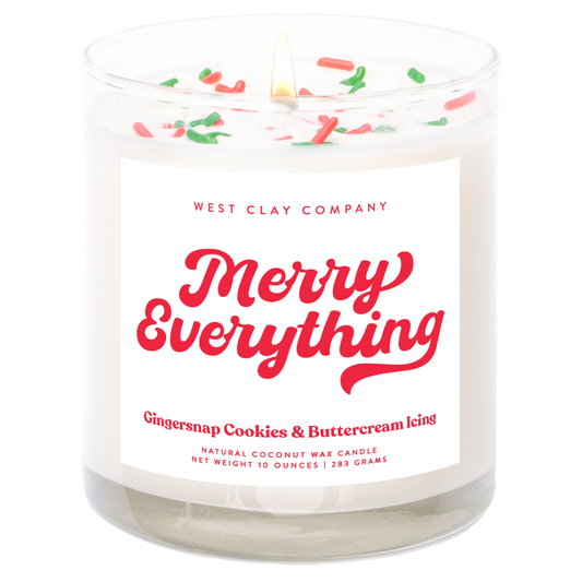 Merry Everything SPRINKLE Candle - Holiday Christmas Candles: No Gift Box