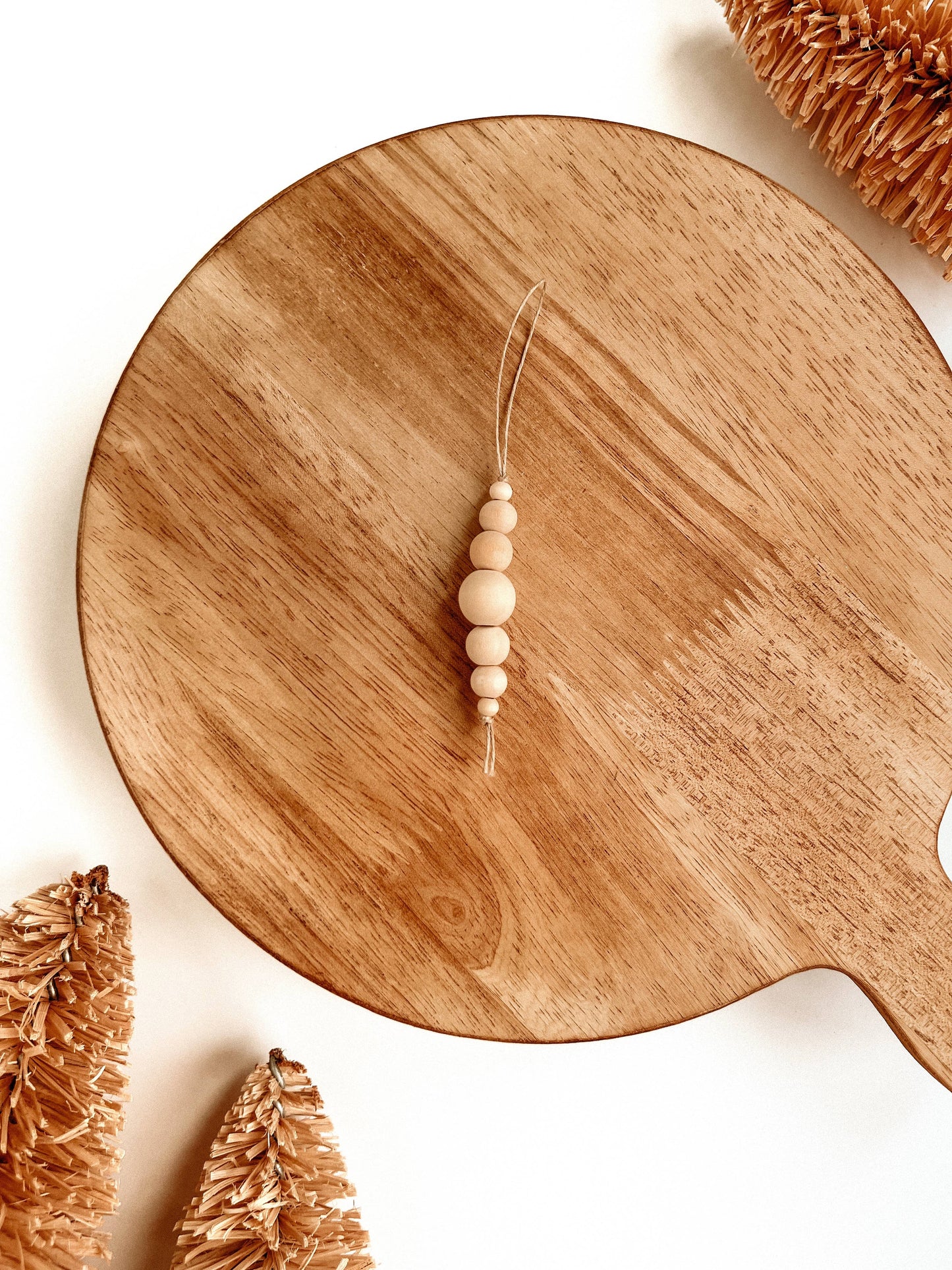 Macrame Ornament | Wooden Icicle Christmas Tree Decor: Large
