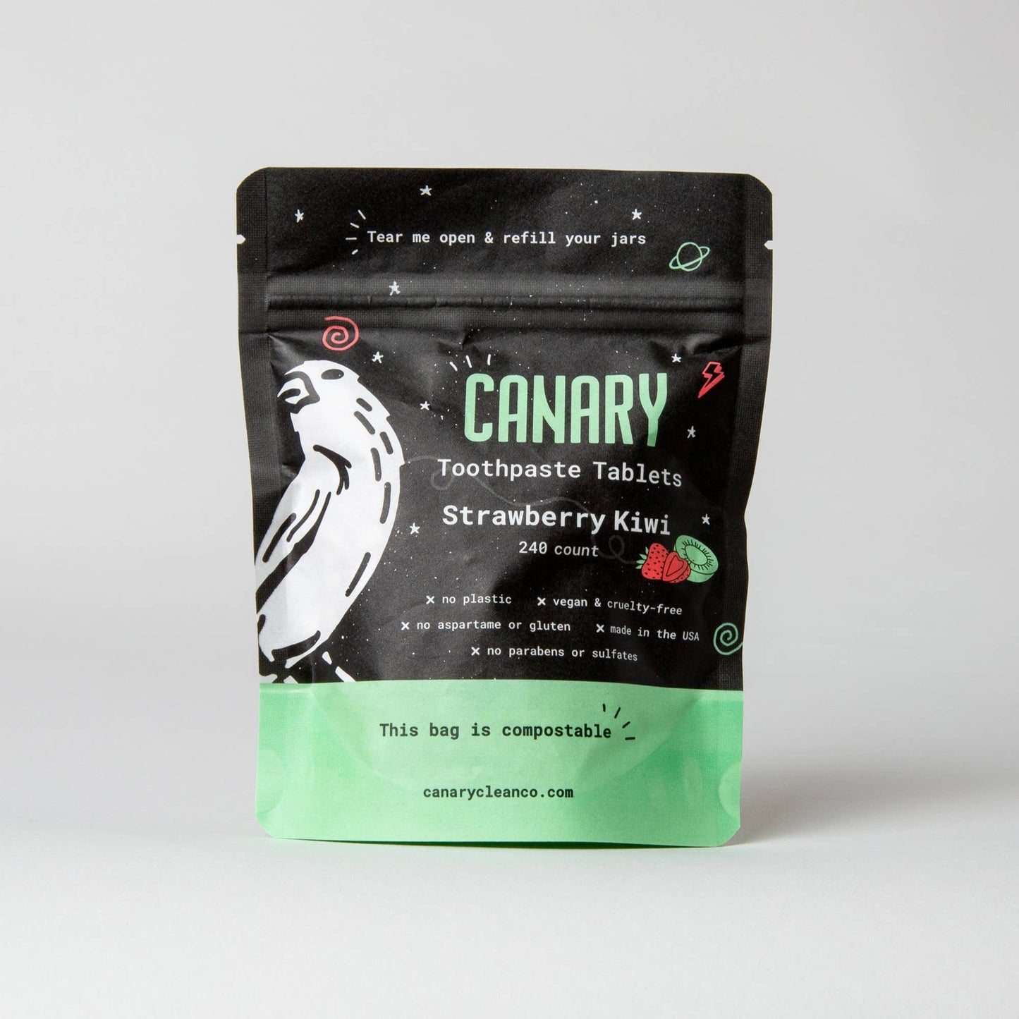 Strawberry + Kiwi Toothpaste Tablets: 1 month test drive - 60 tablets