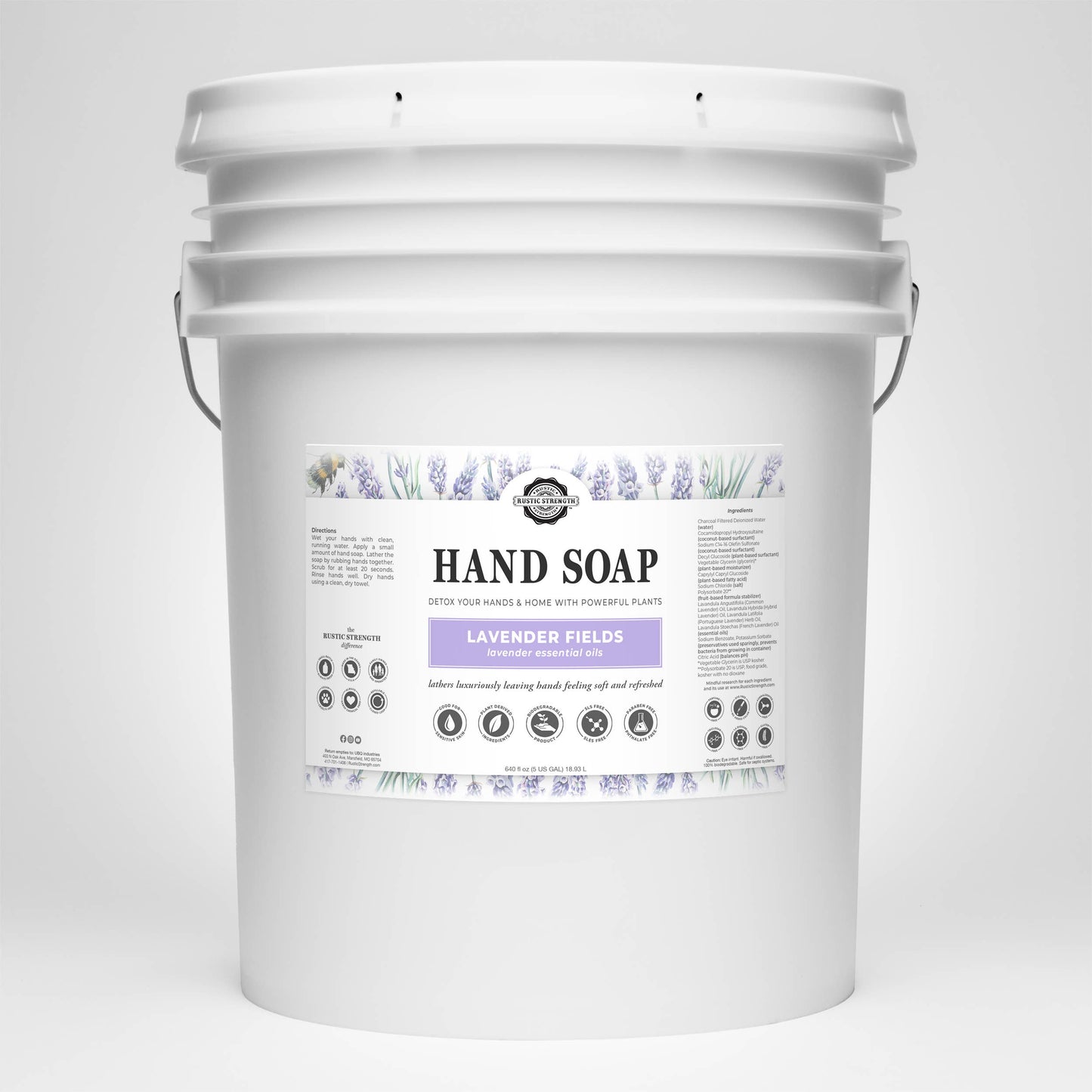 Plant-Based Hand Soap Non-Drying Hypoallergenic Sensitive refill bulk: Citrus Bliss (lemon/orange) / Gallon Glass Jug