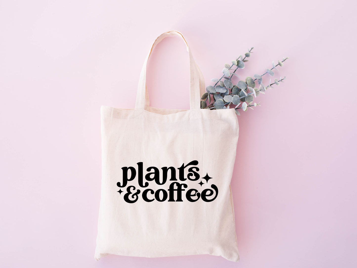 Plants & Coffee Tote Bag, Coffee Totes, Plant Gifts