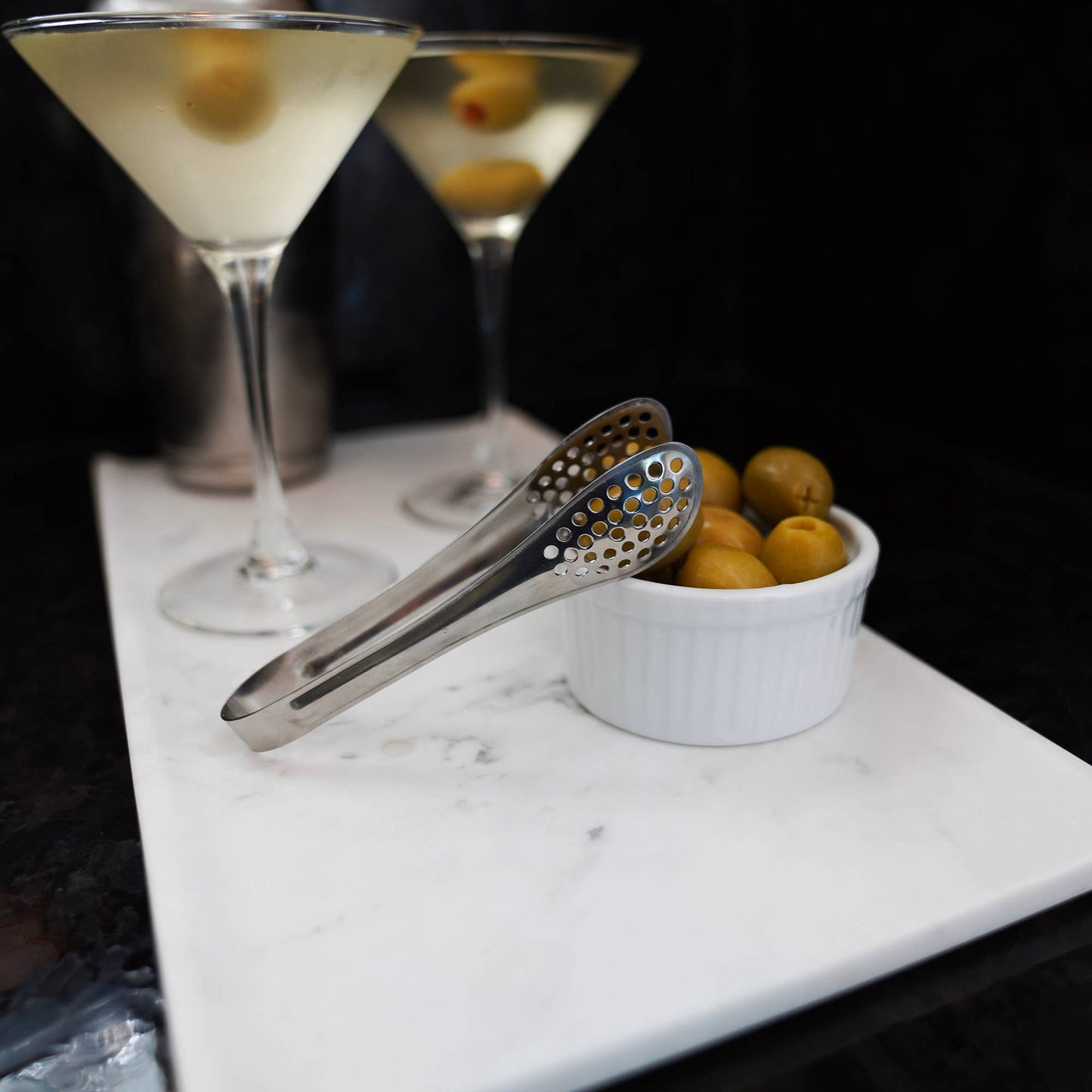 Fox Run Stainless Steel Mini Straining Tongs, 5"