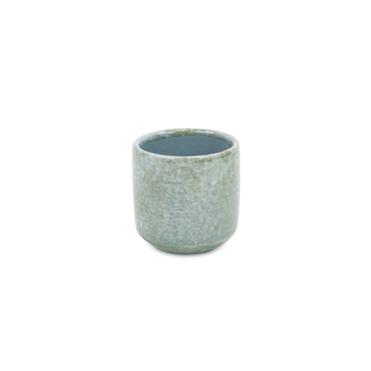 Lavina Mosaic Pattern Gray Ceramic Pot: Small