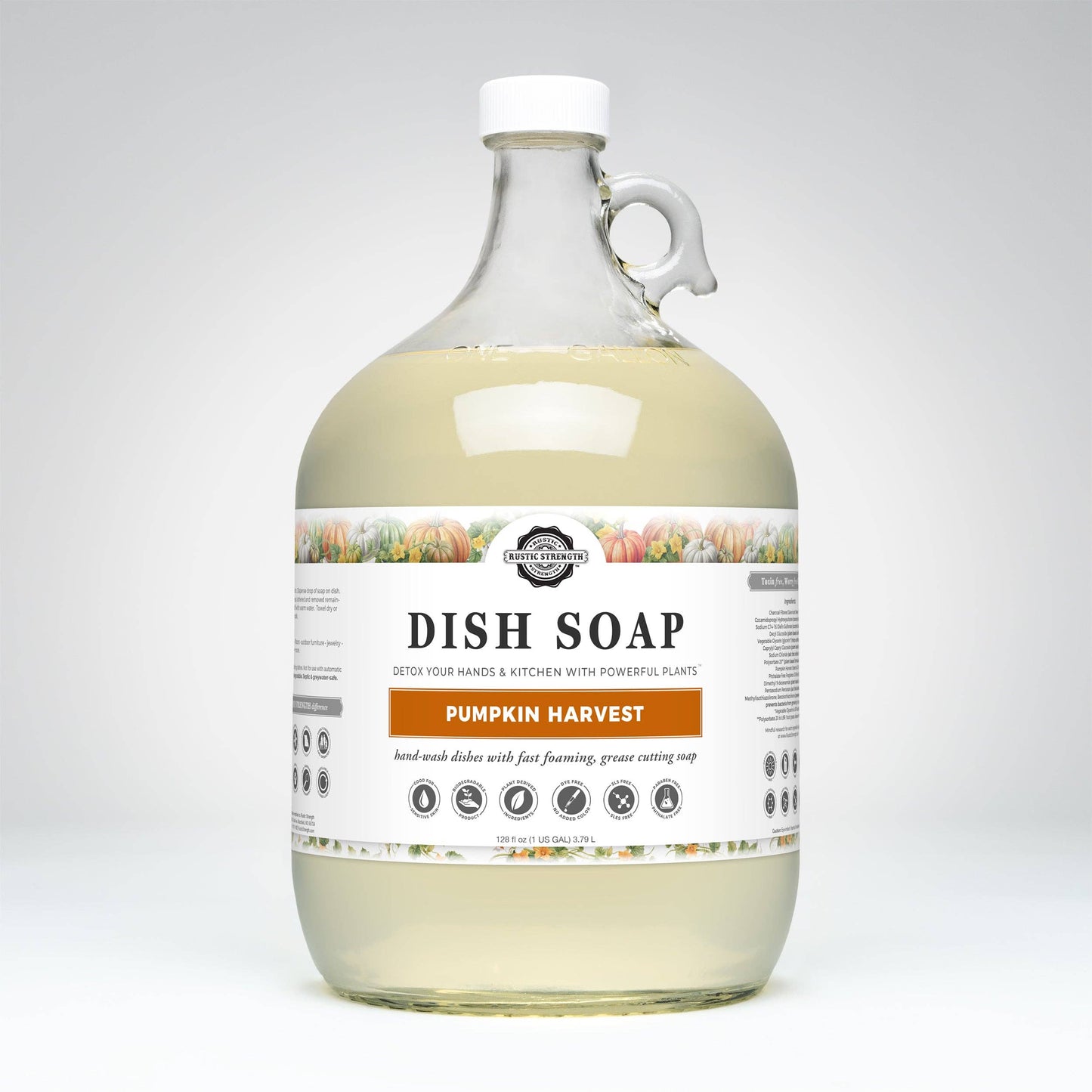 Dish Soap - Autumn Scents: Pumpkin Harvest / 1 gallon glass jug