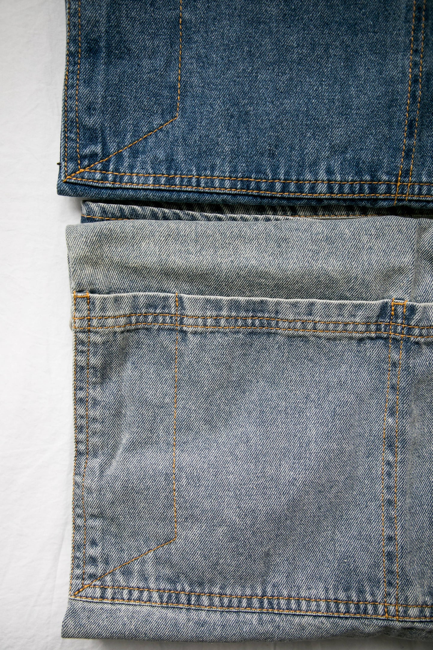 Washed Denim Apron: Dark Blue