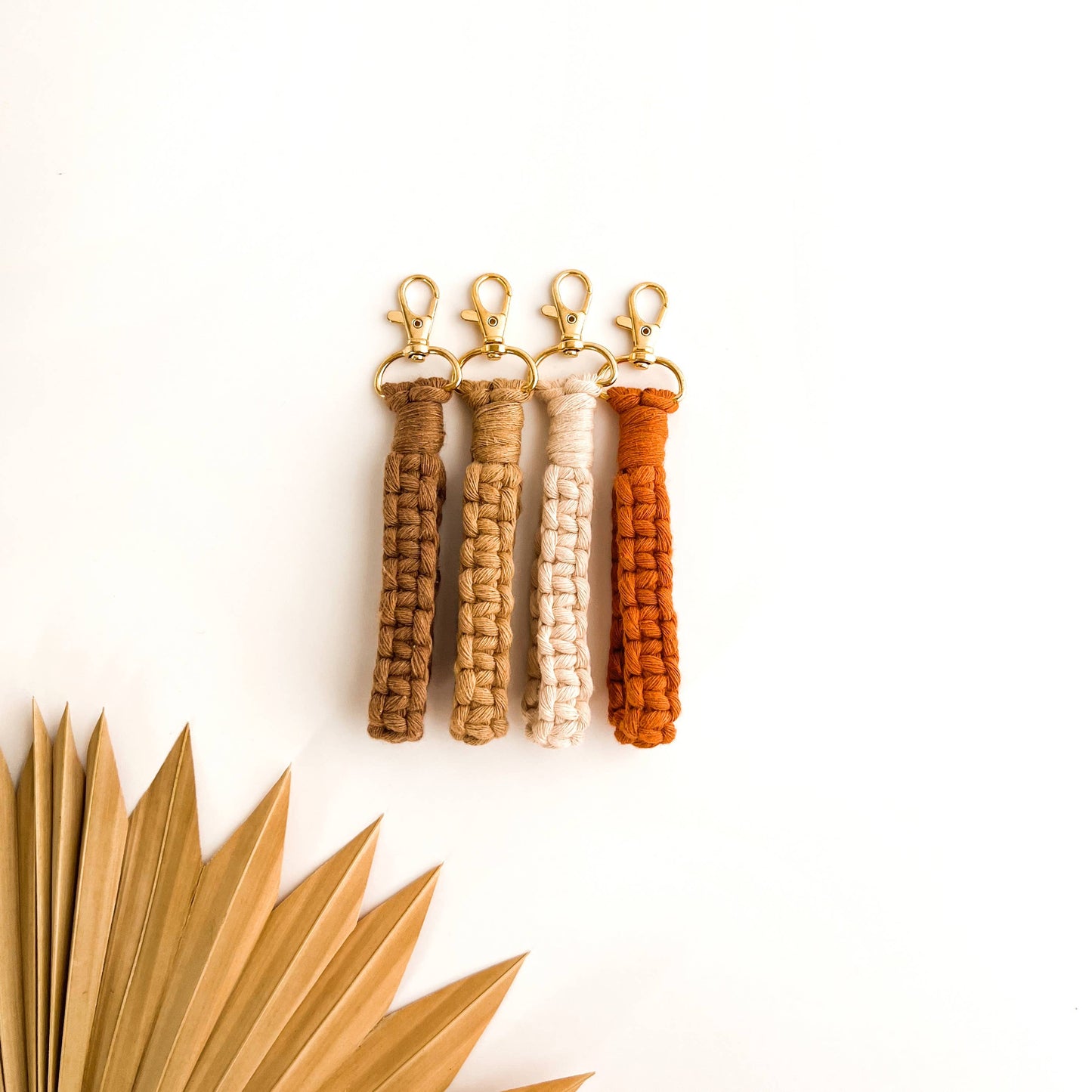 Macrame Keychain MINI Finger Loop | Finger Lanyard For Keys: Blush