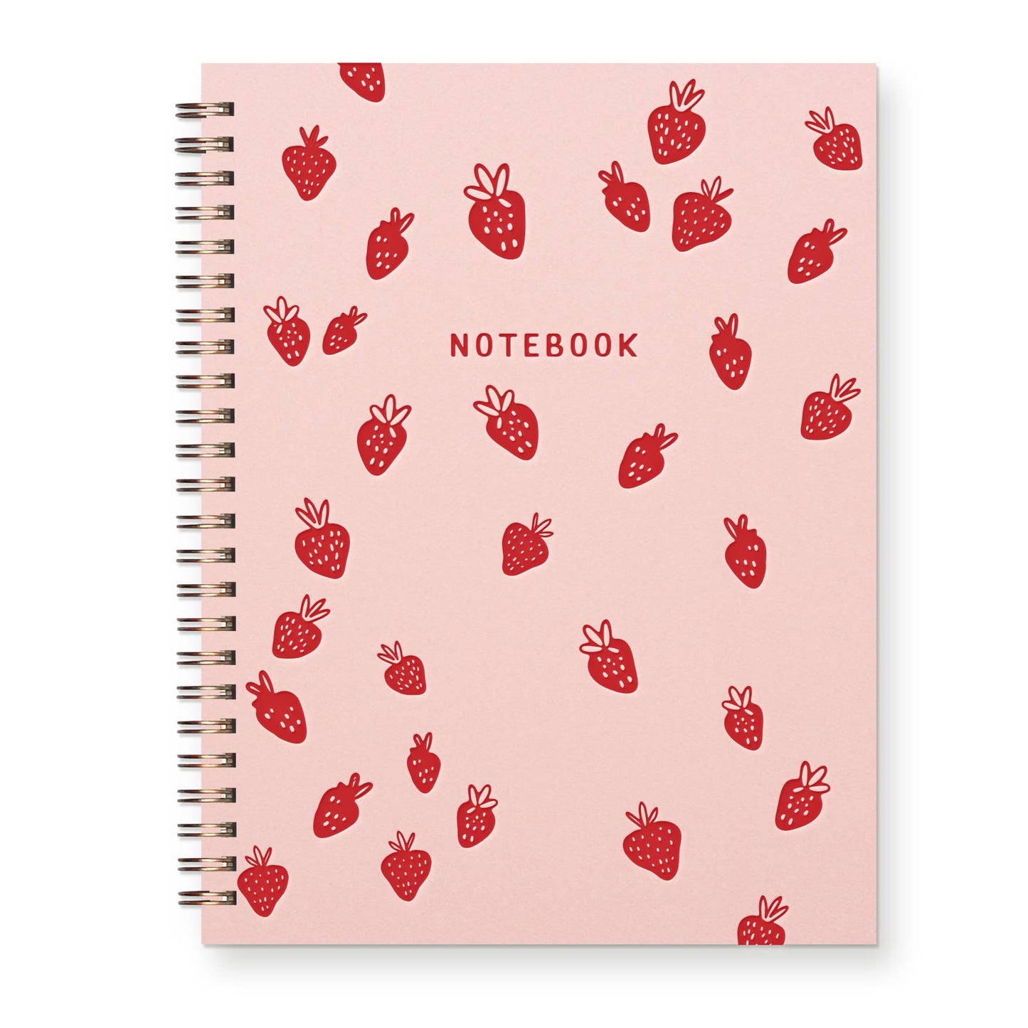 Strawberry Pattern Journal : Lined Notebook : Sunset Pink Cover | Heirloom Ink
