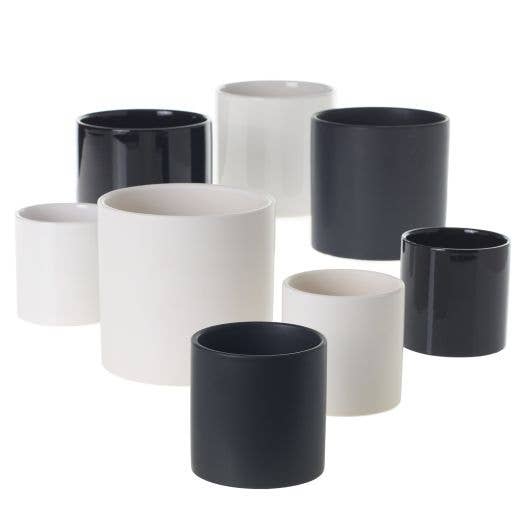 Cercle Pot: 6.5" Pot / Shiny Black