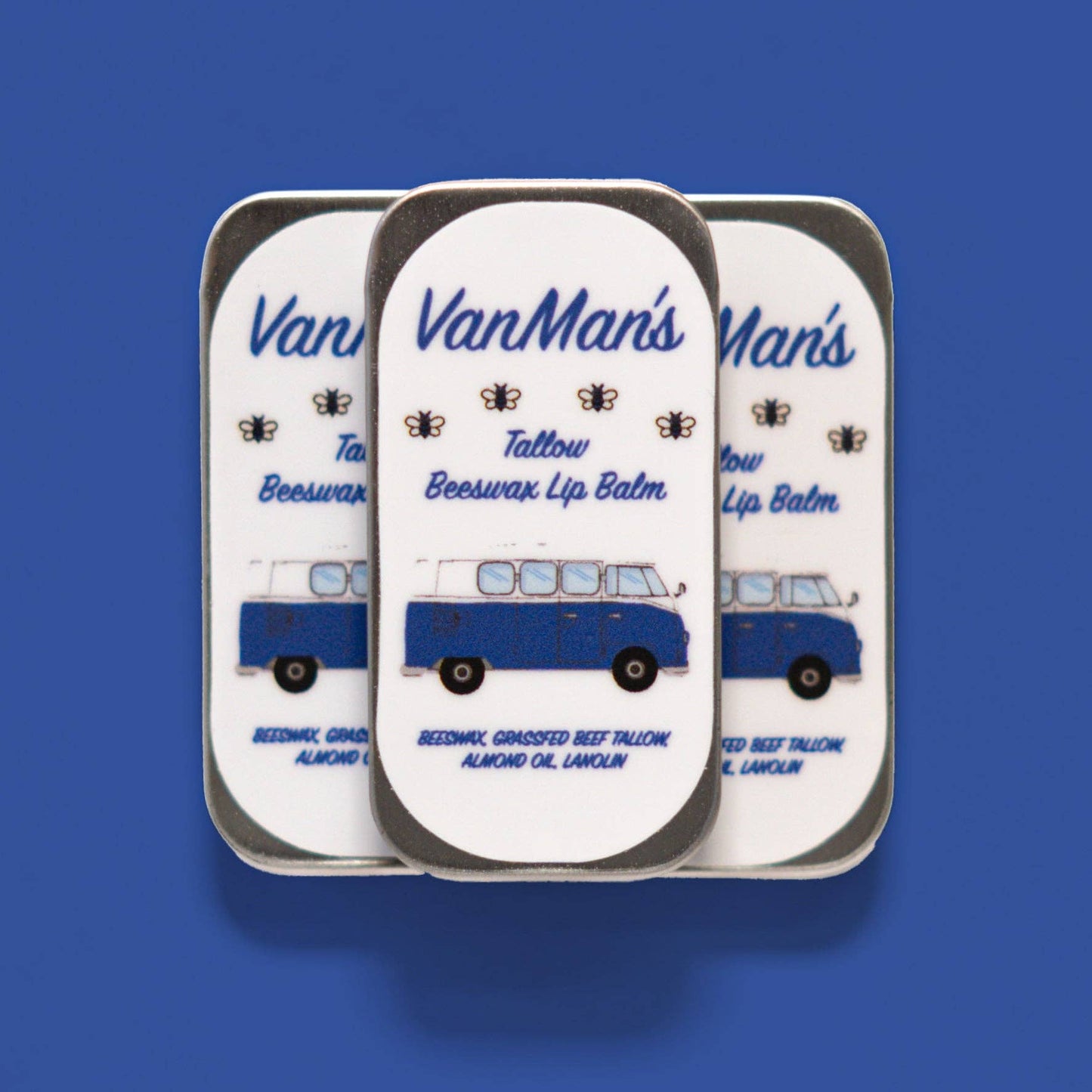 VanMan's Beeswax Lip Balm (Copy): Aluminum Tin / Peppermint