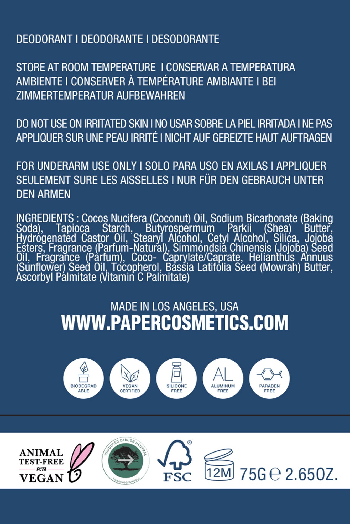 THE DEEP - Deodorant - Seagrass & Plumeria