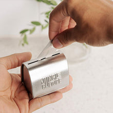Load image into Gallery viewer, Safety Razor Blade Disposal Tin • Used Blades Storage Bank
