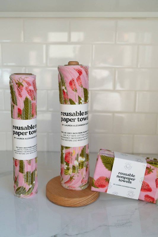 Reusable Paper Towels: 6 Pack Rolled