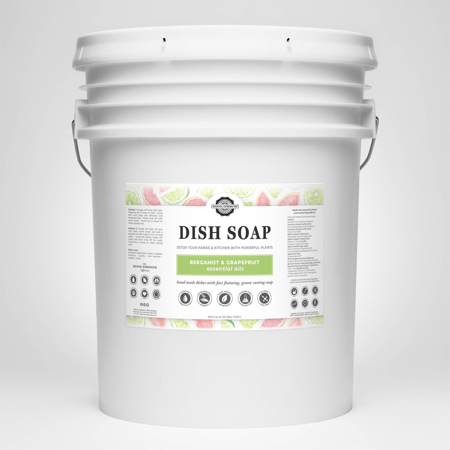 Bulk Refill Dish Soap | Sulfate Free - Soft on Skin | Powerful Cleaner: Lemon/Eucalyptus