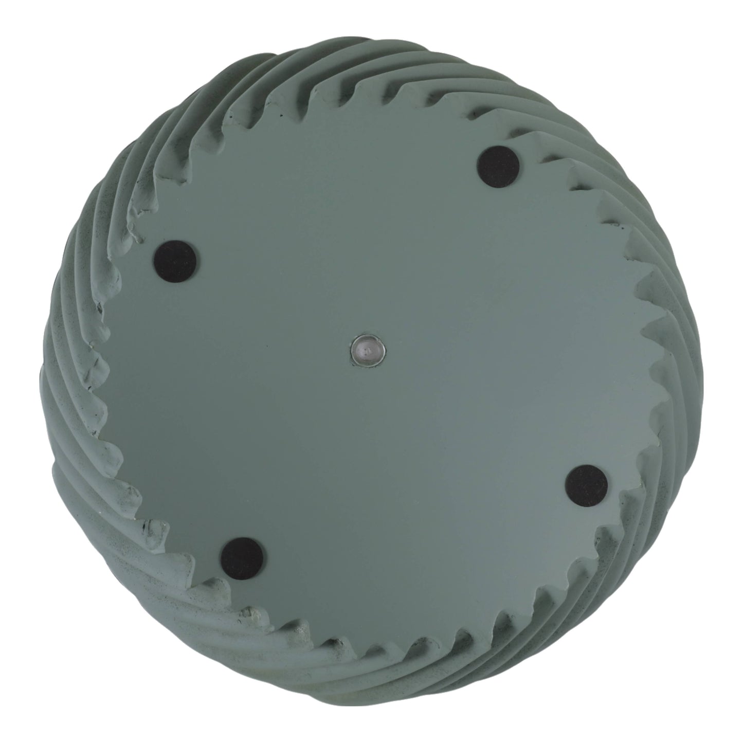 Resin Curvy Lines Rounded Planter Set of 2 - Green, 8/12 in.