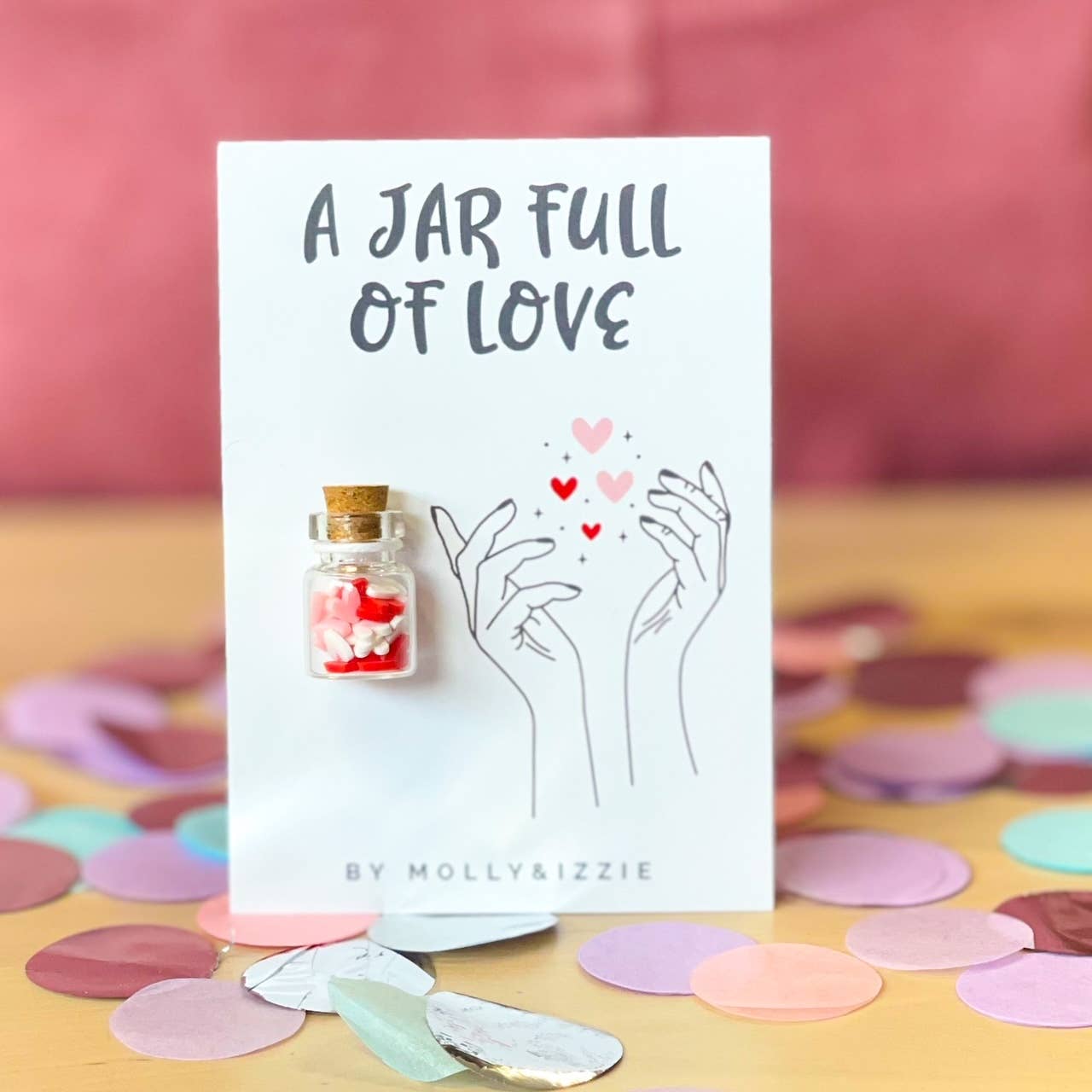 Jar Full Of Love - Pink & Red