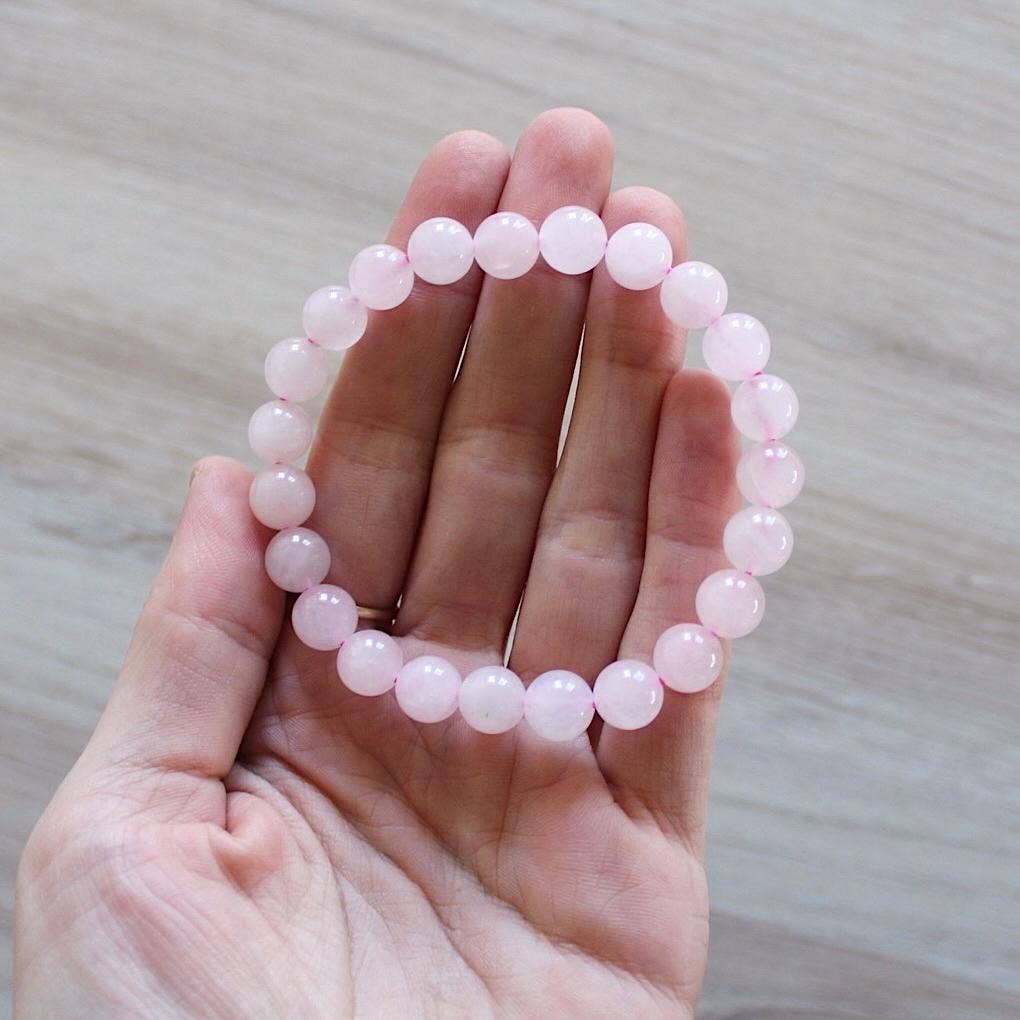 Rose Quartz Bracelet 4mm/6mm/8mm - Crystals & Stones: 4mm