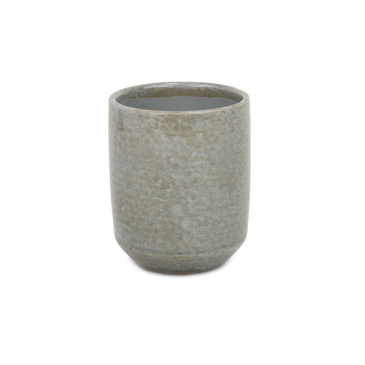 Lavina Mosaic Pattern Gray Ceramic Pot: X-Large