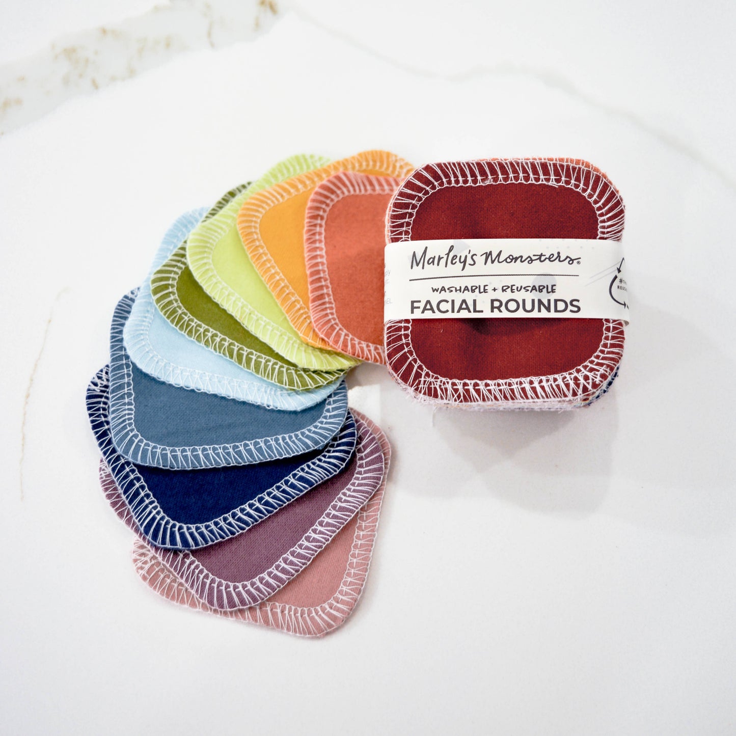 Facial Rounds: Rainbow and Color Mixes: 10 pack / Black