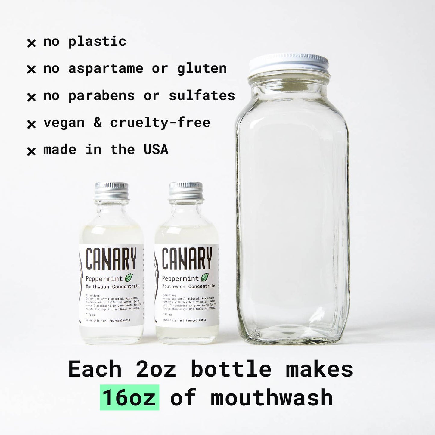Peppermint Mouthwash Concentrate: Starter Kit