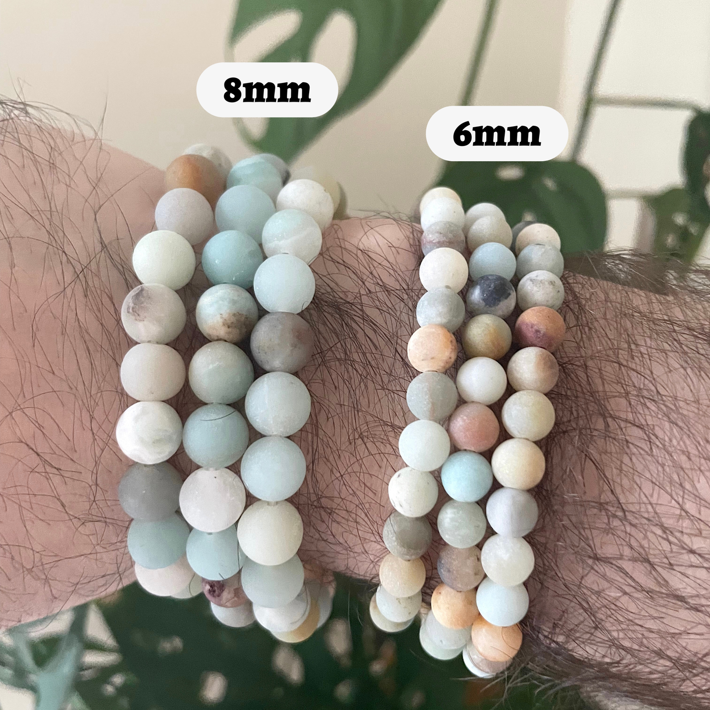 Amazonite Bracelet (Matte) 4mm/6mm/8mm - Crystals & Stones: 4mm