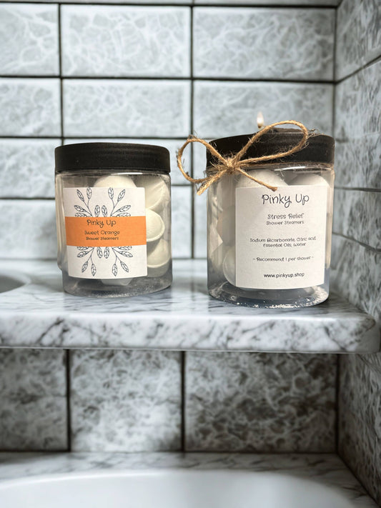SHOWER STEAMER GIFT JAR: Sweet Orange & Jasmine