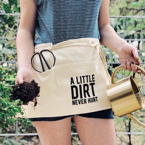 Dirt Never Hurt Garden Waist Apron | Spring 2024 | Gardener Gift: Forest Green