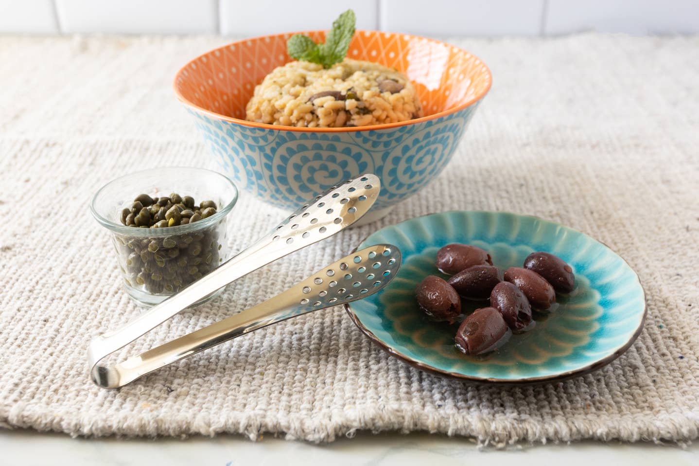 Fox Run Stainless Steel Mini Straining Tongs, 5"