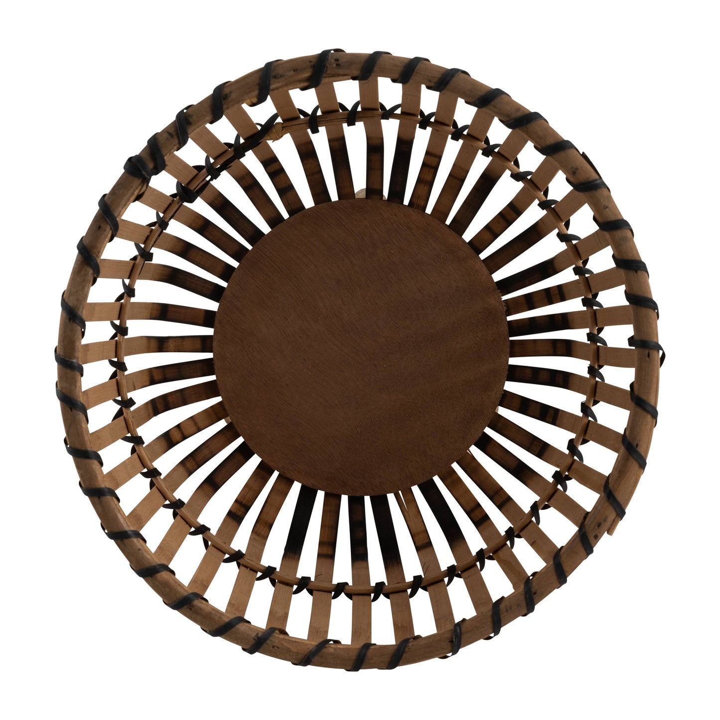 Bamboo Weave Footed Planters Set of 3 - Brown, 11/13/15 in.