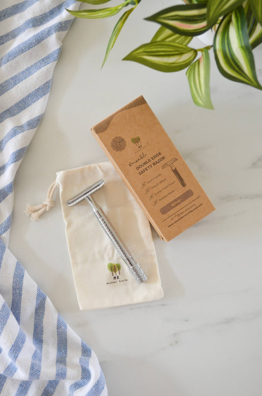 Reusable Double Edge Safety Razor: Silver