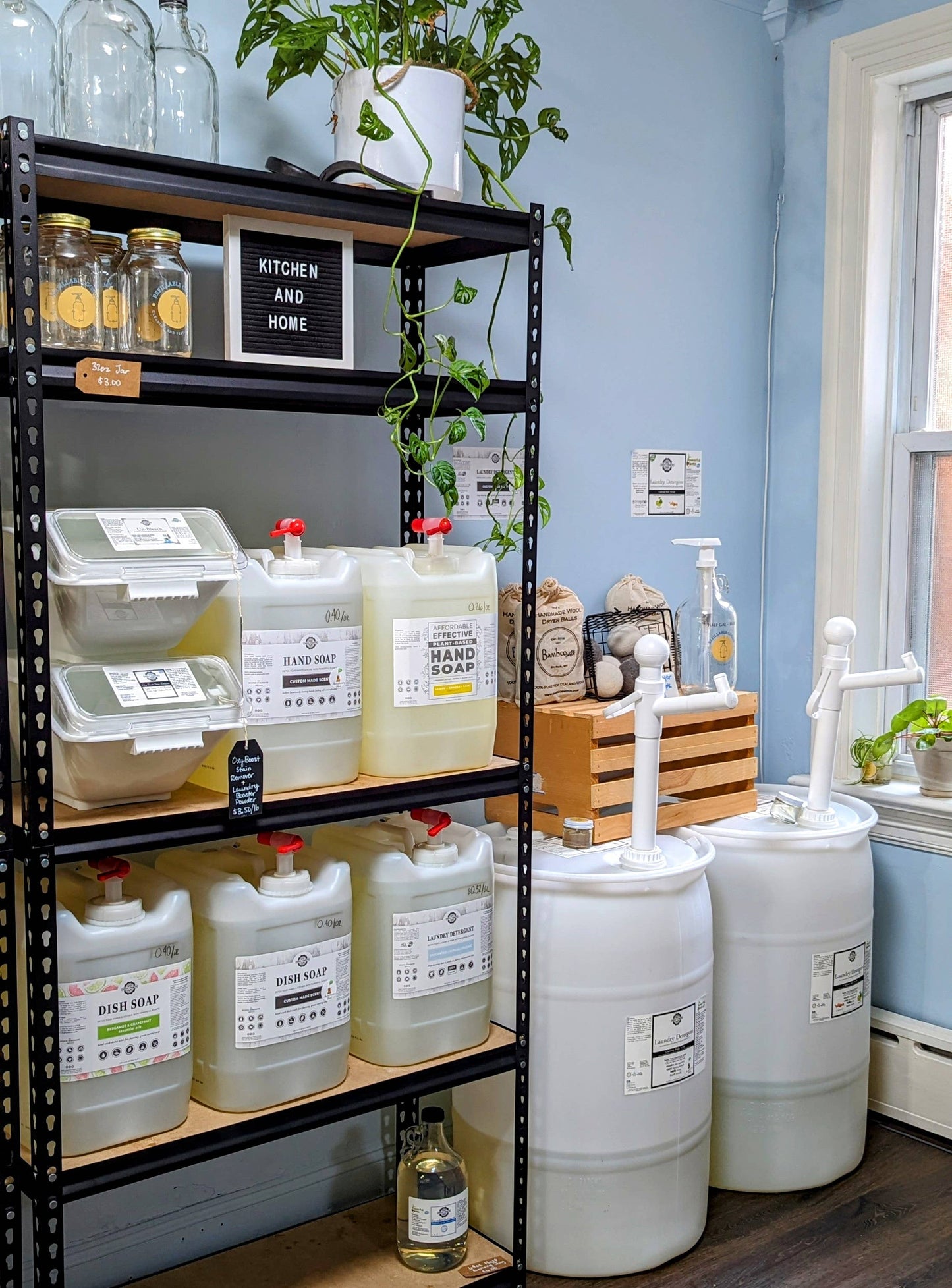 Plant-Based Hand Soap Non-Drying Hypoallergenic Sensitive refill bulk: Citrus Bliss (lemon/orange) / Gallon Glass Jug