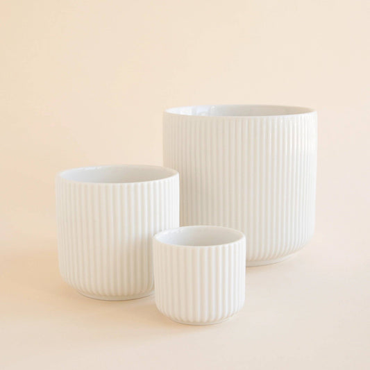 Lucy Pot | White 3" & 4.5": 4.5 inch