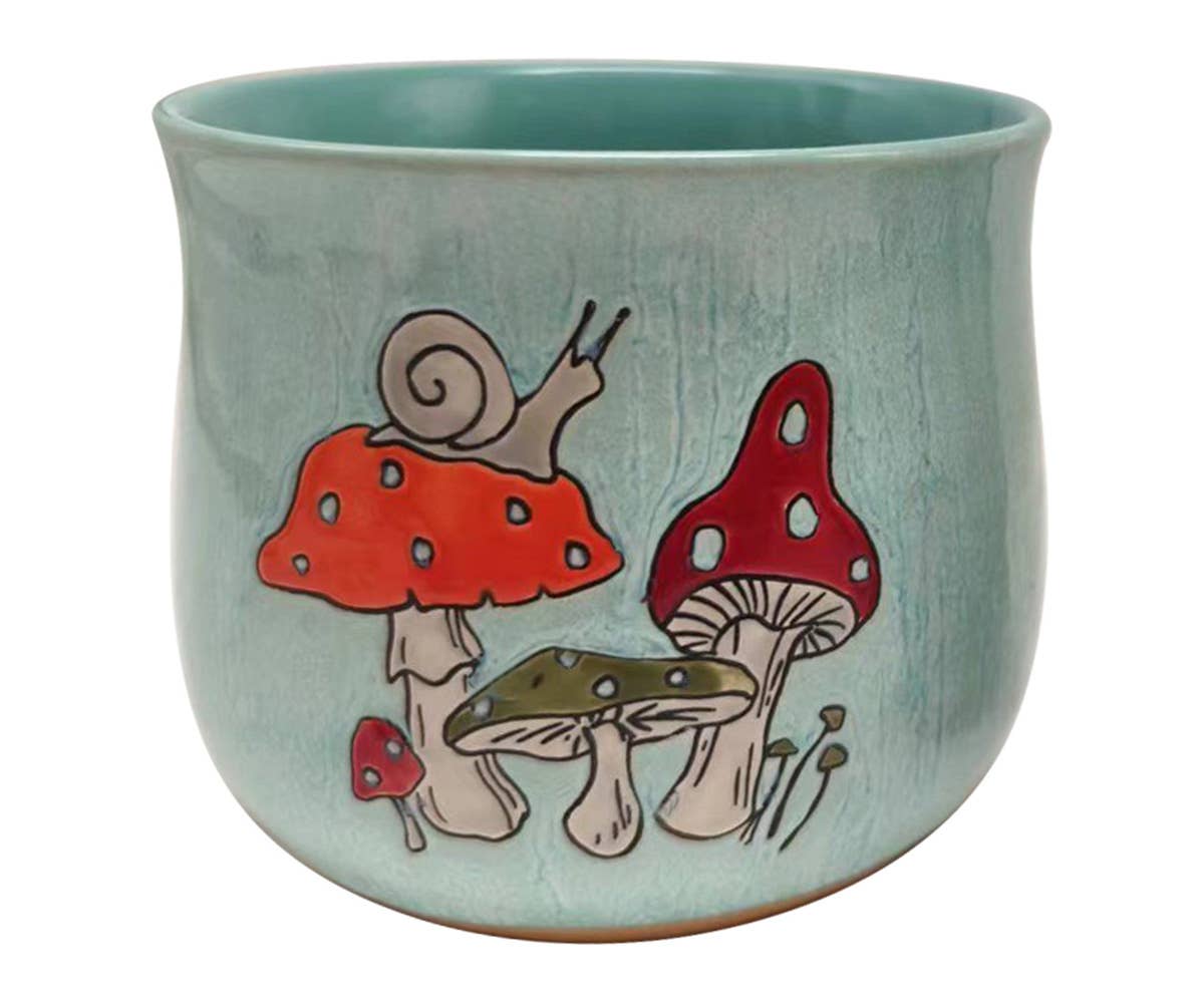 EMERALD FOREST MUSHROOM 6.5" PLANTER