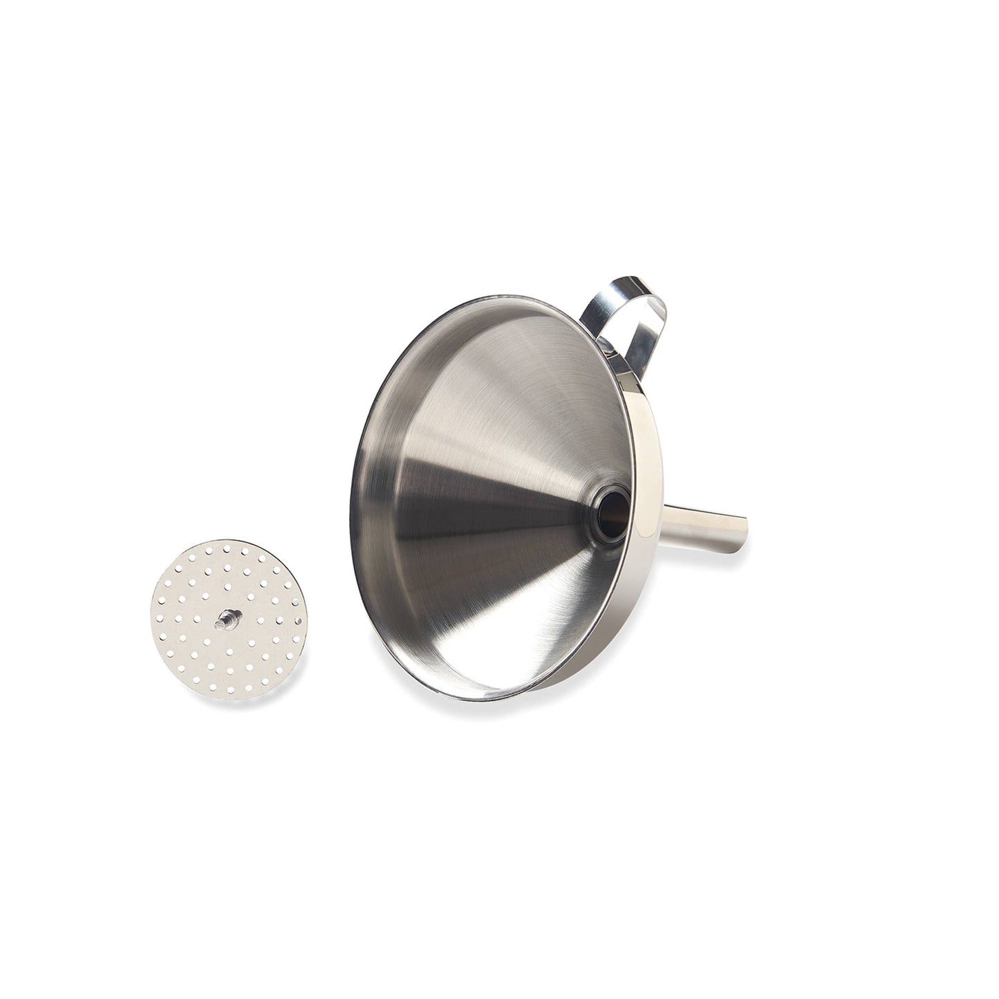 Fox Run Stainless Steel Funnel with Removable Strainer, 5"
