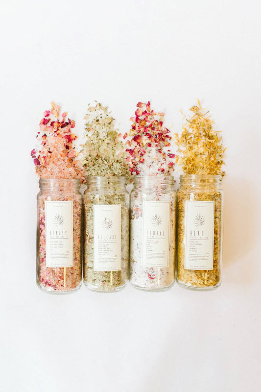 WildFlora Bath Salts: Floral, Heal, Release, Beauty