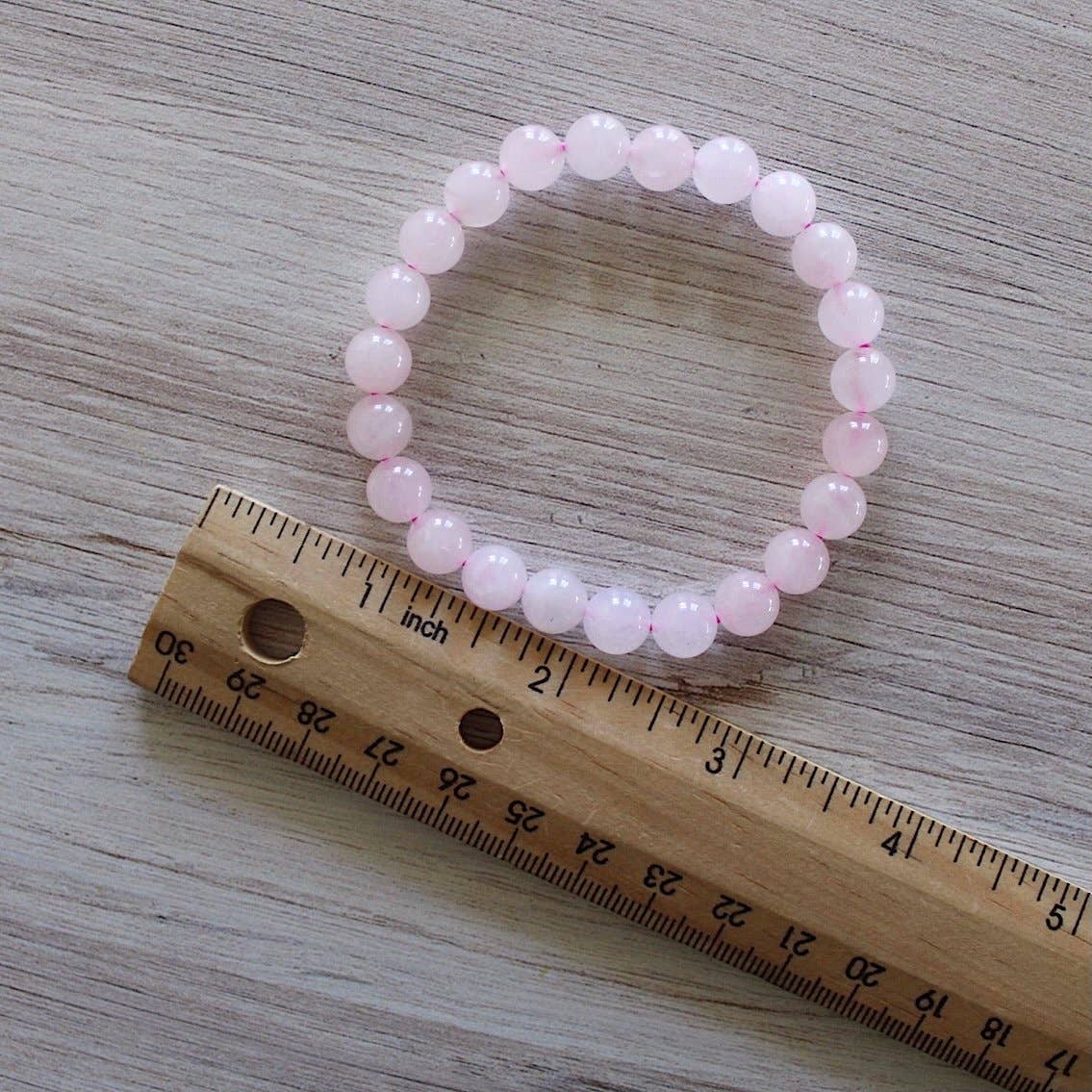 Rose Quartz Bracelet 4mm/6mm/8mm - Crystals & Stones: 4mm