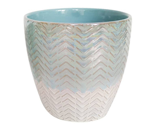 LUSTER EMBOSSED CHEVRON 5" PLANTER