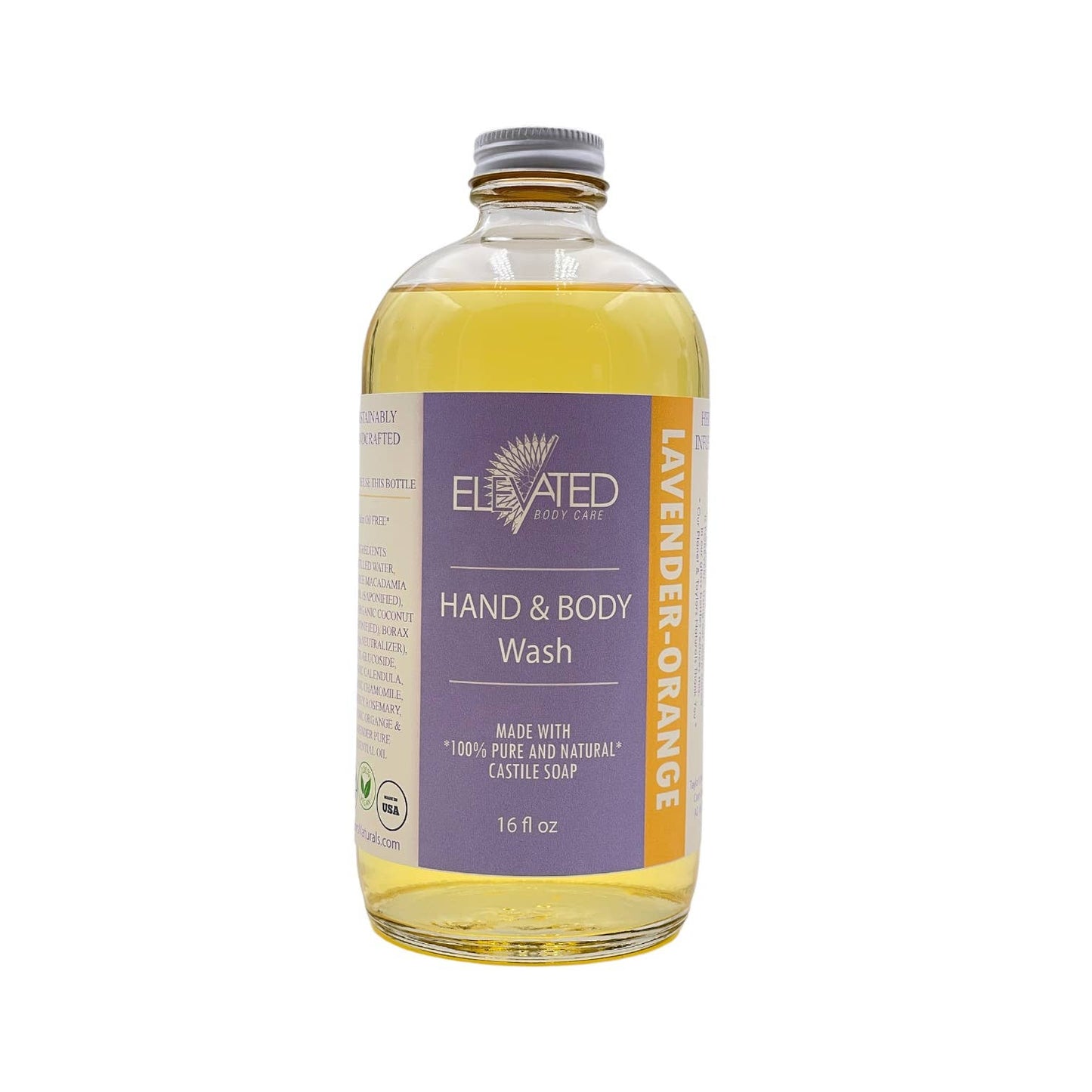 ELEVATED - Herbal Hand & Body Wash w/ Natural Castile Soap: Citrus-Sage bulk refill
