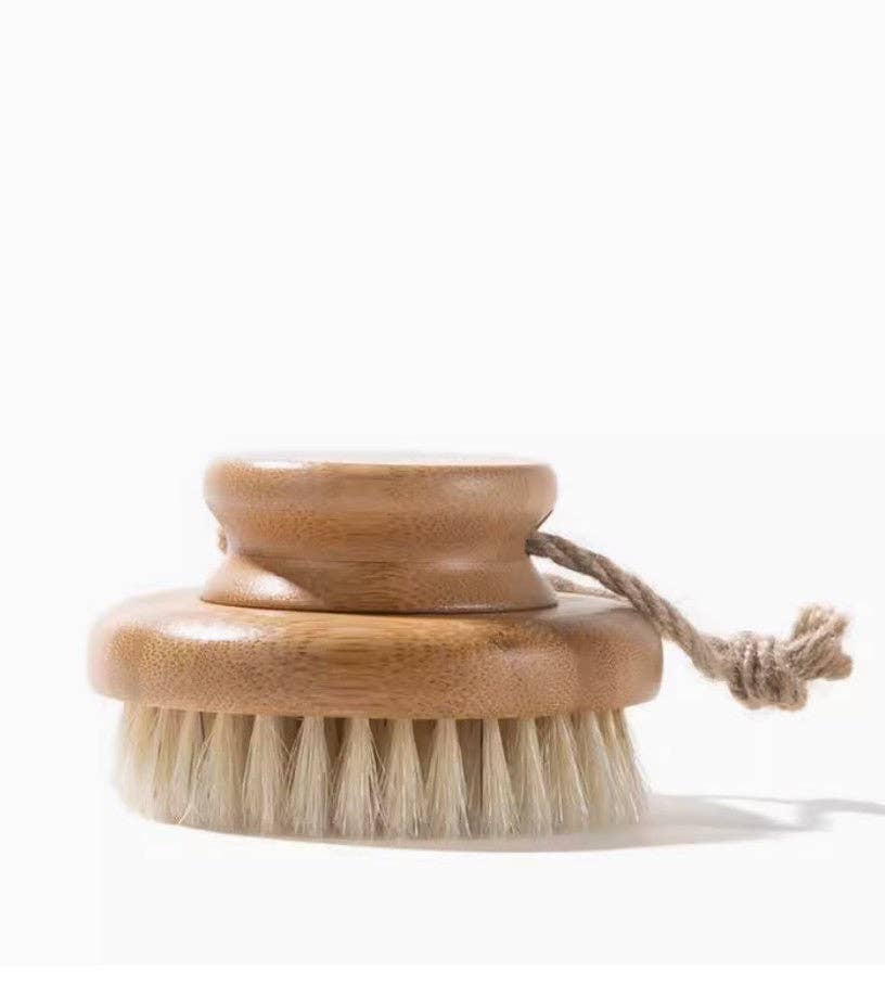 Dry Round Body Brush: Horsehair