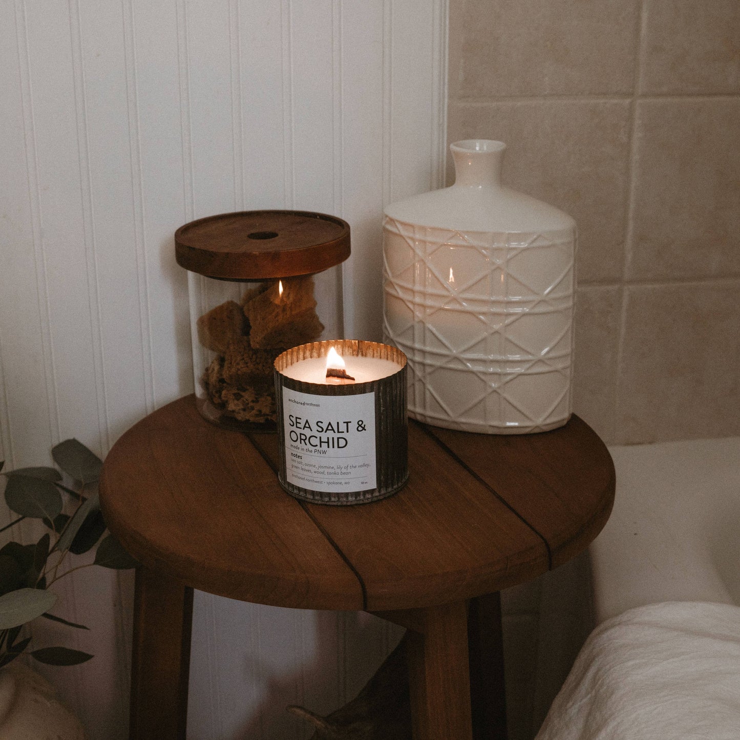 Christmas Cottage Wood Wick Rustic Farmhouse Soy Candle: 10oz