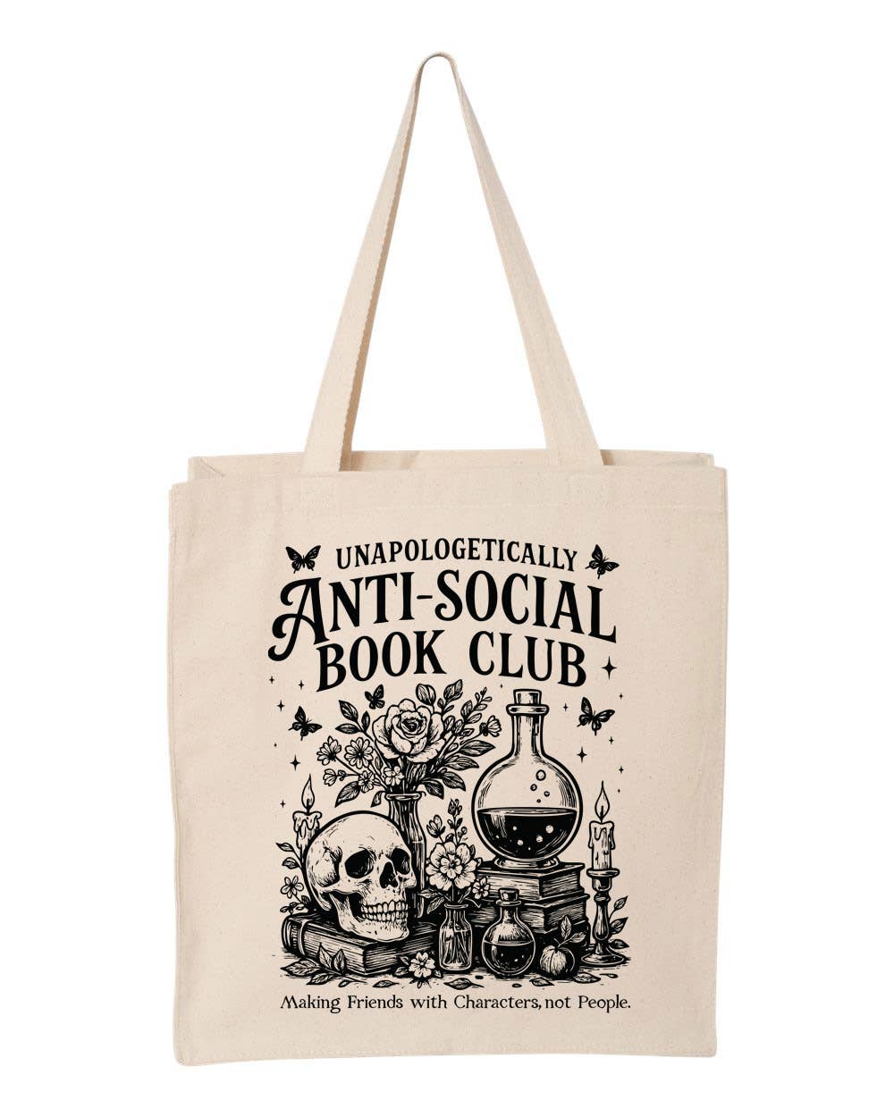 Unapologetically Anti-Social Canvas Tote Bag