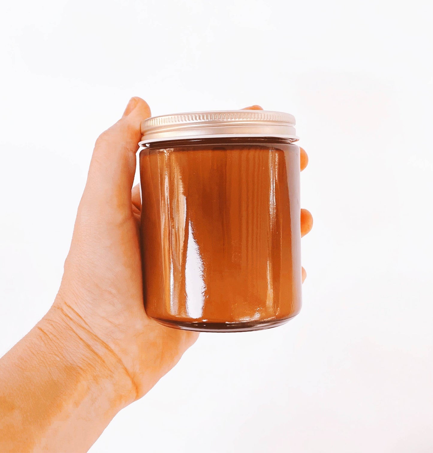 Farmers Market 8 oz coconut wax candle amber jar