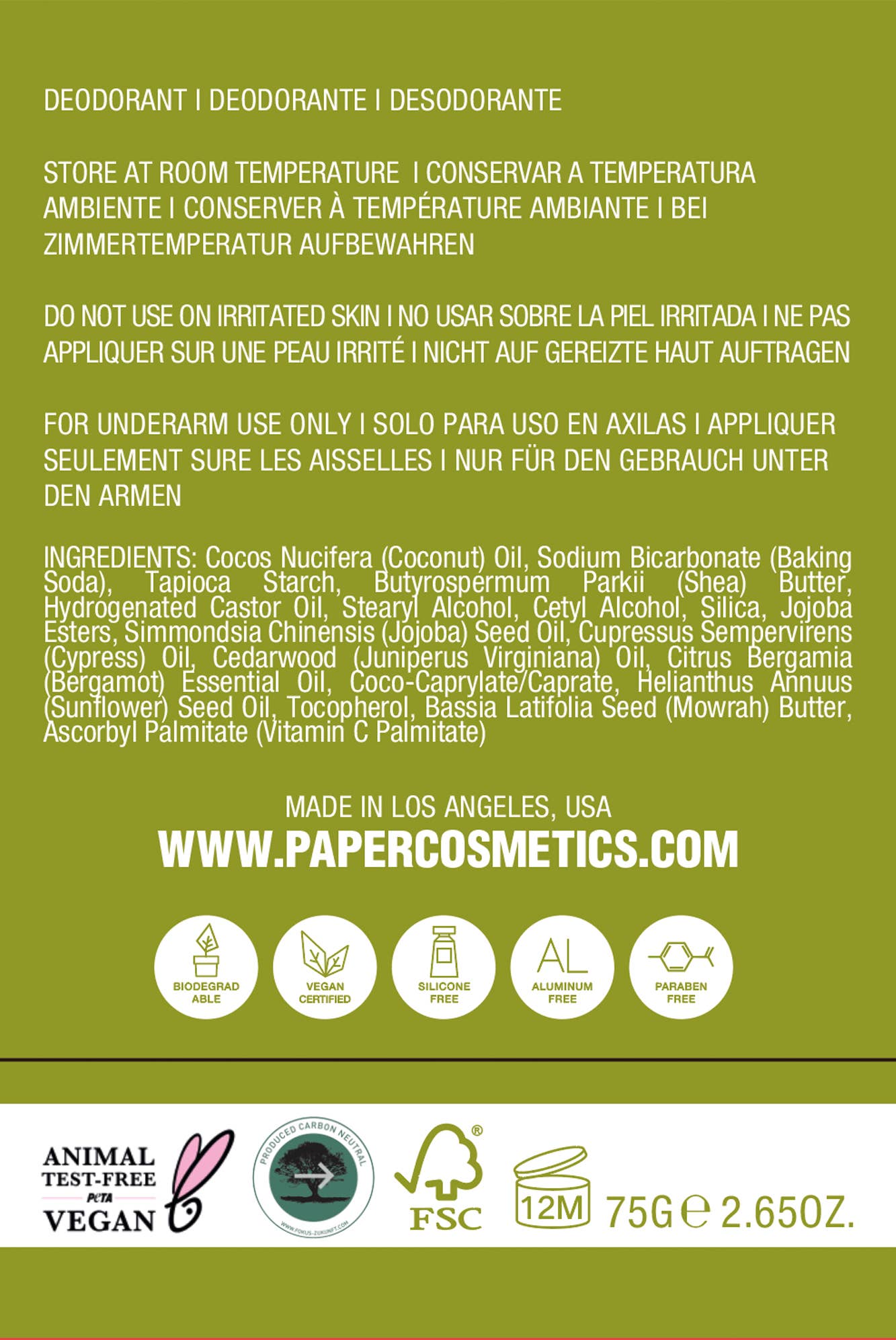 Coastal Forests - Cedarwood & Cypress - Deodorant