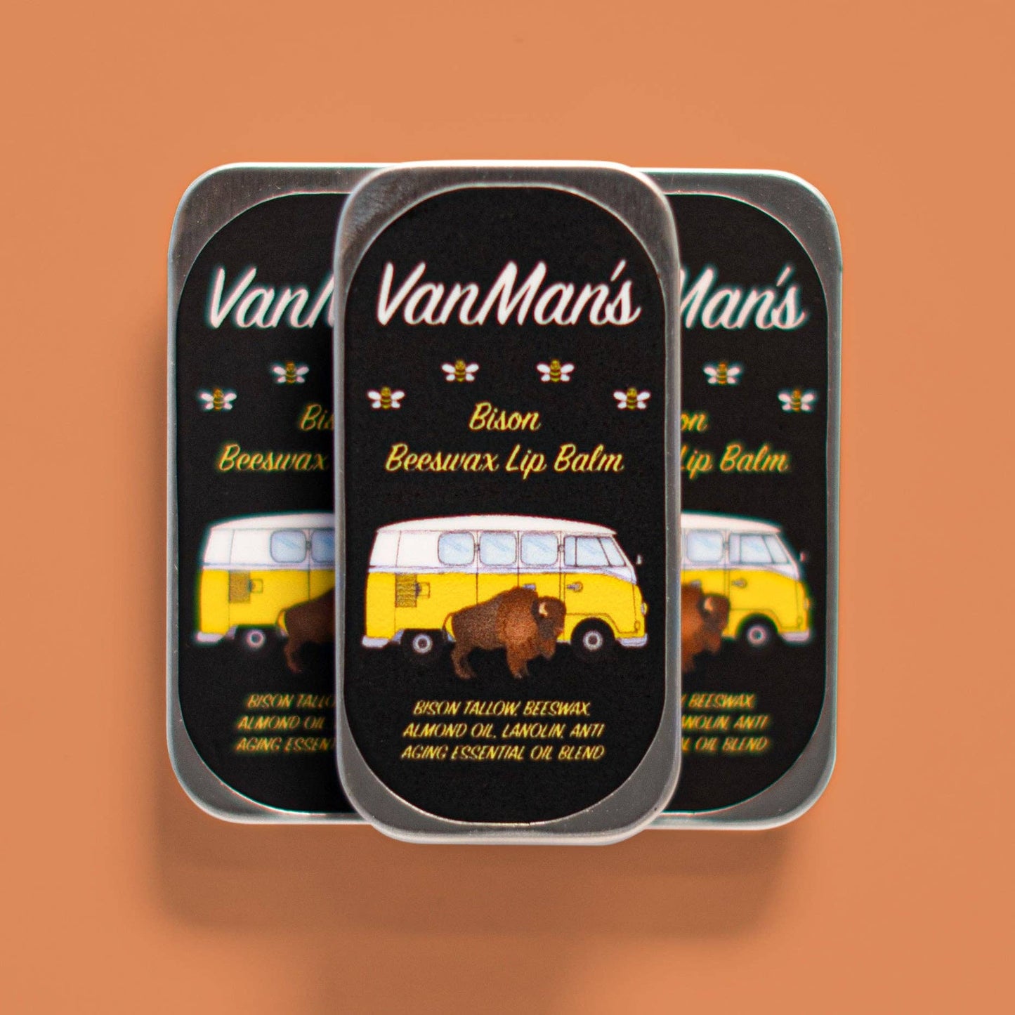 VanMan's Beeswax Lip Balm (Copy): Aluminum Tin / Peppermint