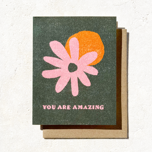 You Are Amazing Card | Fall Floral Card | Friendship Card